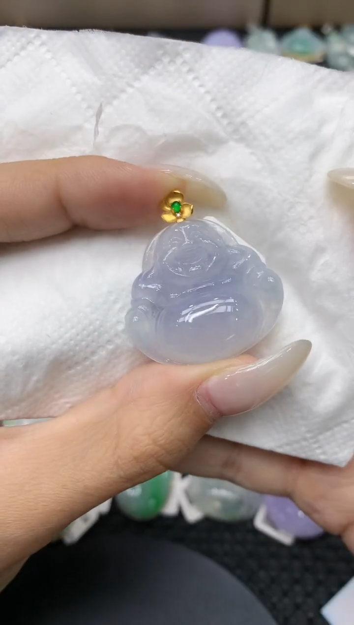 颈饰18K金镶嵌翡翠1111111111