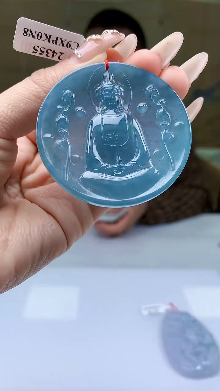 【闪购商品】定制翡翠未镶嵌4812ty-毛货挂件43