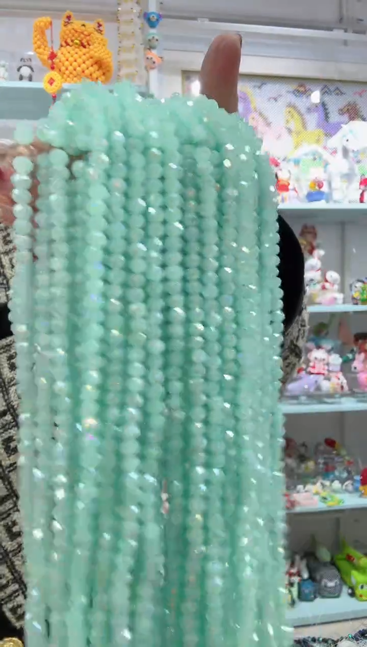 玻璃1198卡6水晶扁10条AB彩仙女青