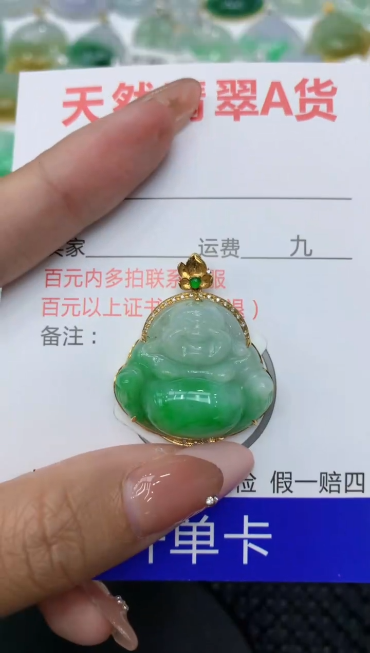 【闪购商品】翡翠颈饰18K金镶嵌111111111