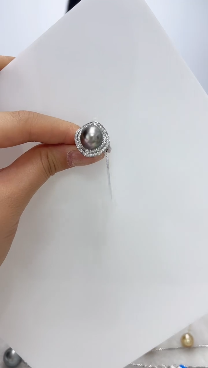 【闪购商品】海水珍珠DA银S925镶嵌戒指 11  V2600