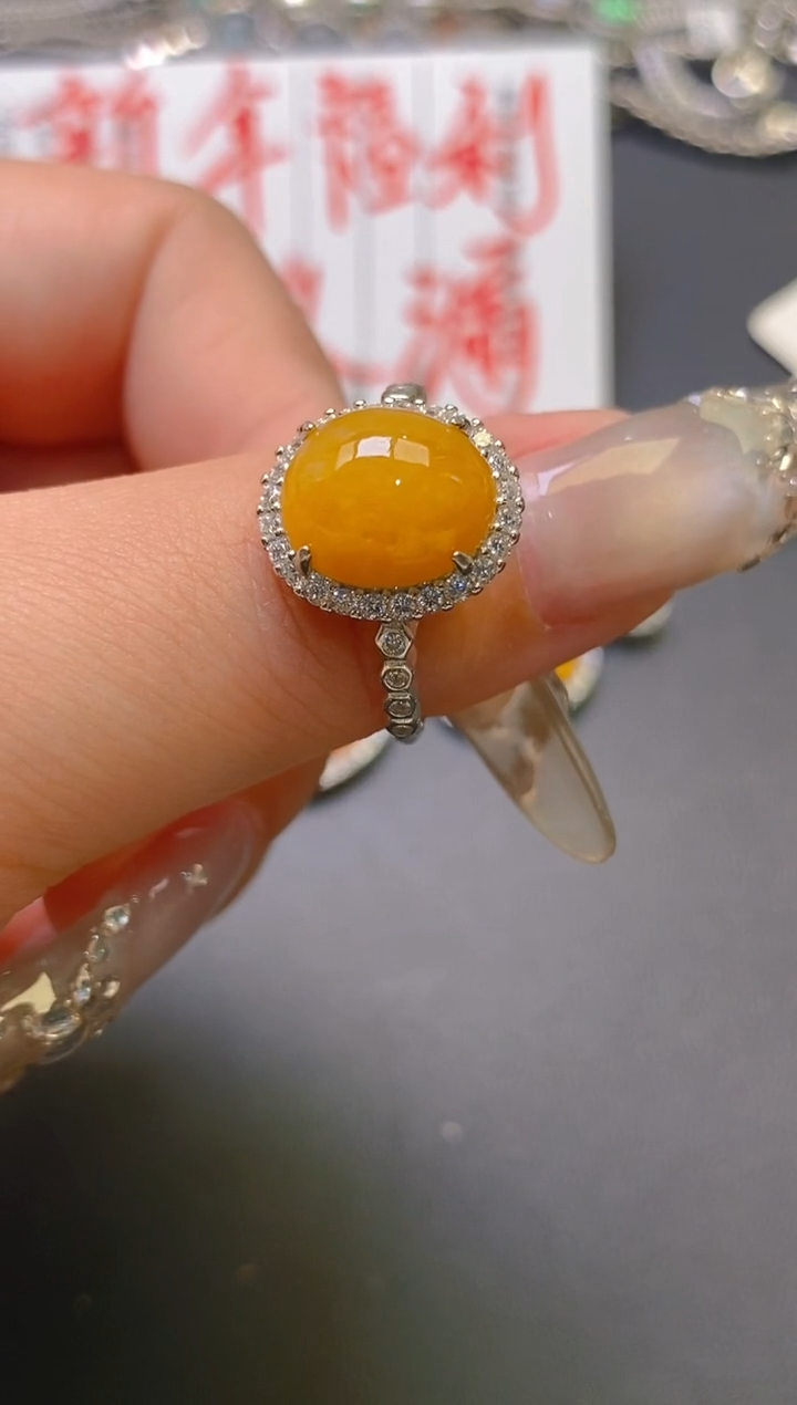 【闪购商品】翡翠耳饰银S925镶嵌天然A货翡翠1