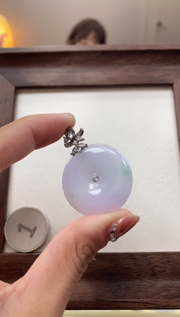 颈饰银S925镶嵌翡翠天然缅甸a货翡翠(多样性发其一)