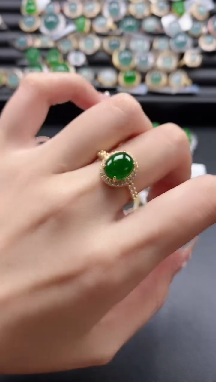 【闪购商品】翡翠戒指银S925镶嵌51511