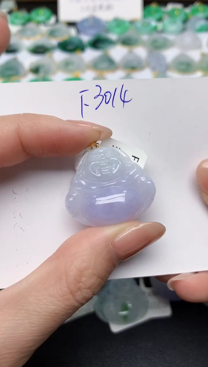 颈饰18K金镶嵌翡翠天然缅甸A货翡翠百元以上9元证书费自理