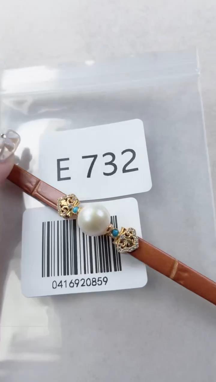 银S925镶嵌手表淡水珍珠E732