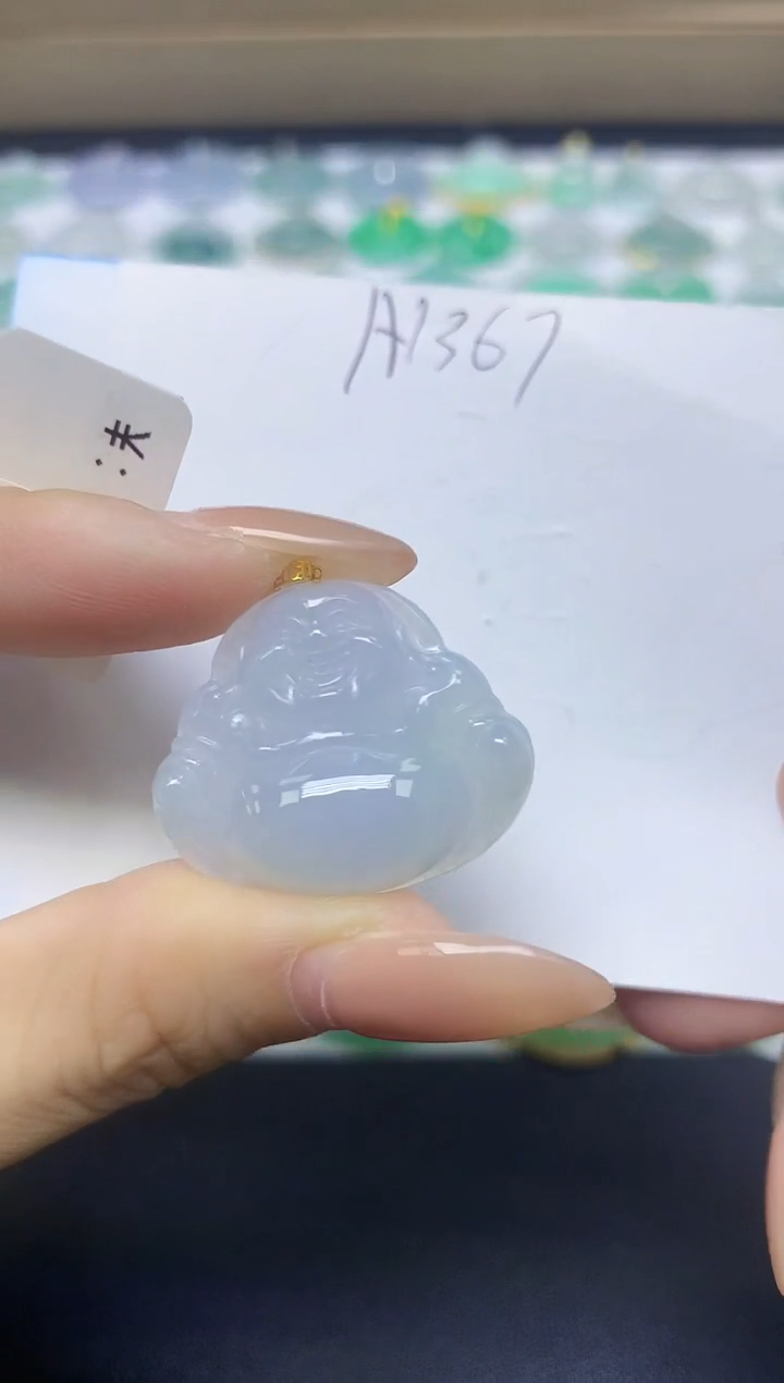 颈饰18K金镶嵌翡翠天然缅甸A货翡翠百元以上9元证书费自理