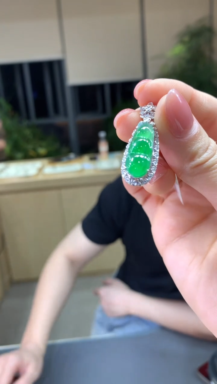 【闪购商品】翡翠颈饰18K金镶嵌|不退不换