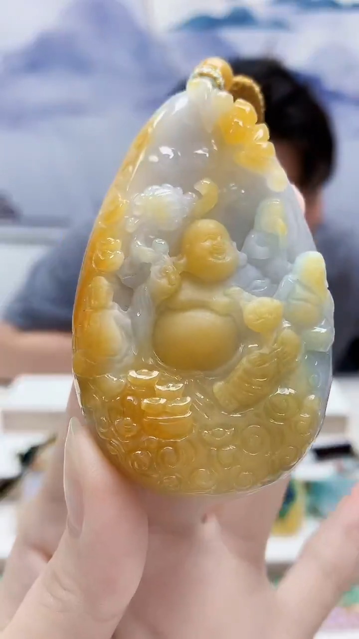 未镶嵌定制翡翠5060ry-毛货挂件11