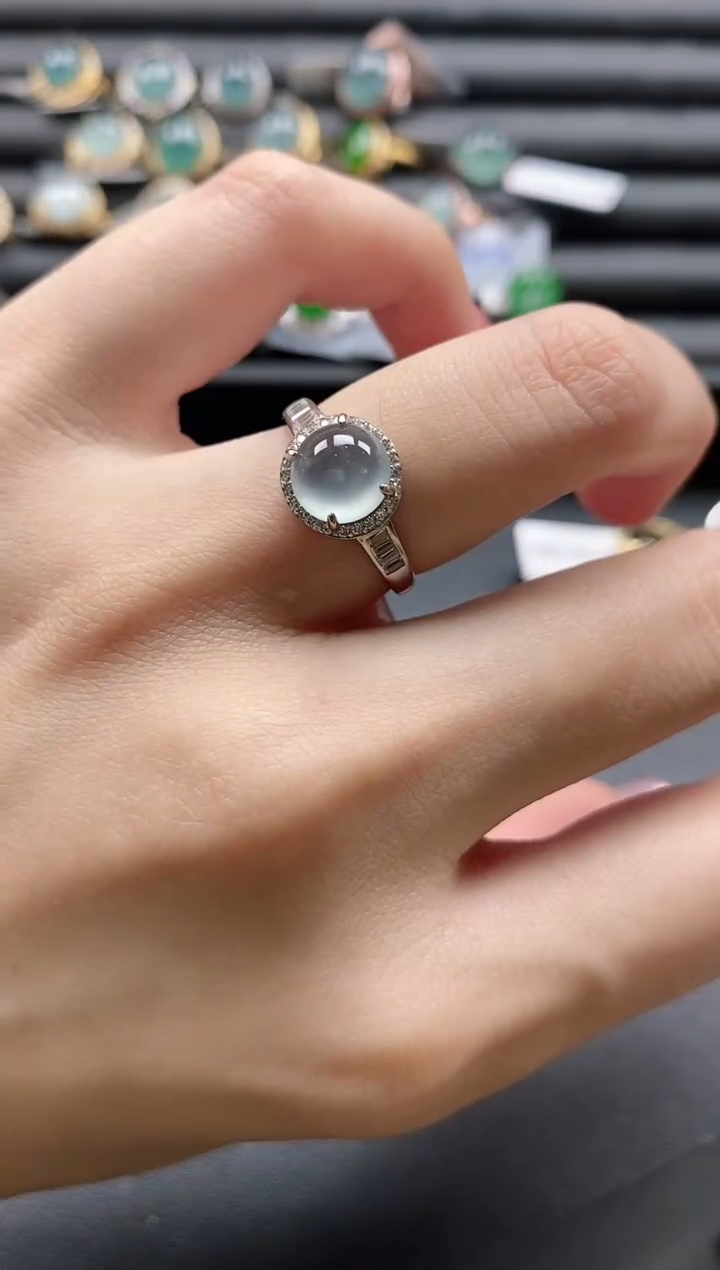 【闪购商品】翡翠戒指银S925镶嵌11111-