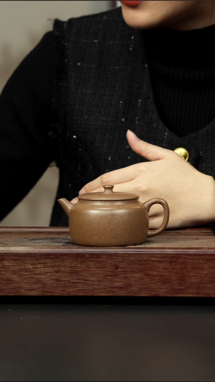 茶壶紫砂芝麻绿 景舟桑扁