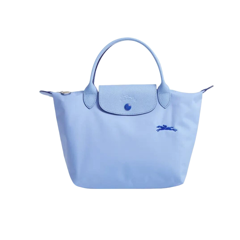 未使用   LONGCHAMP/珑骧 单肩包中号按扣拉链开合长柄织物纸张色