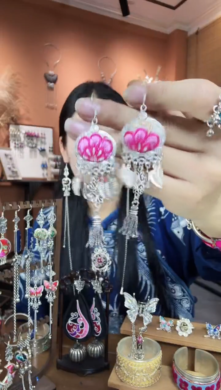 刺绣纯手工民族风耳环