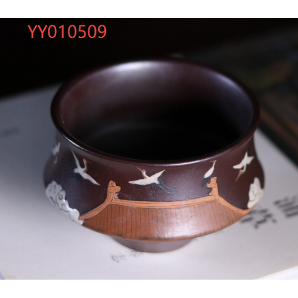 【叁山】段泥仙鹤主人杯130cc（YY010509）