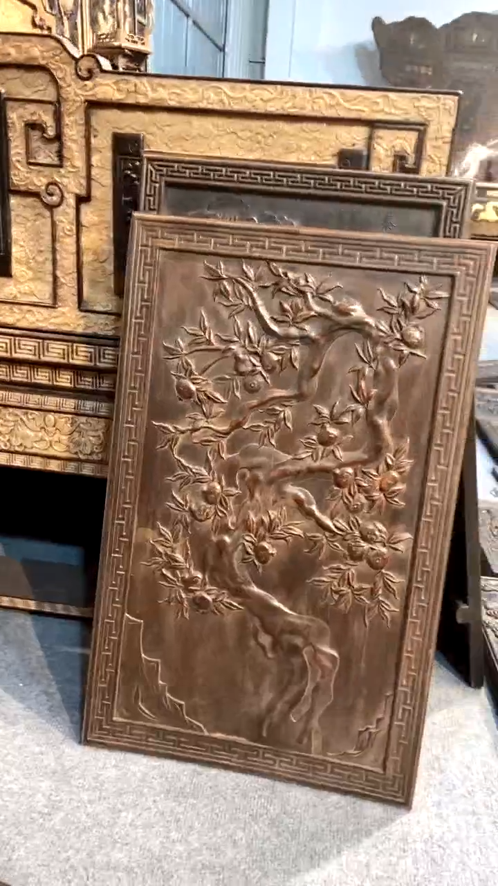 【闪购商品】木A紫檀雕刻板一物一拍以直播间为准