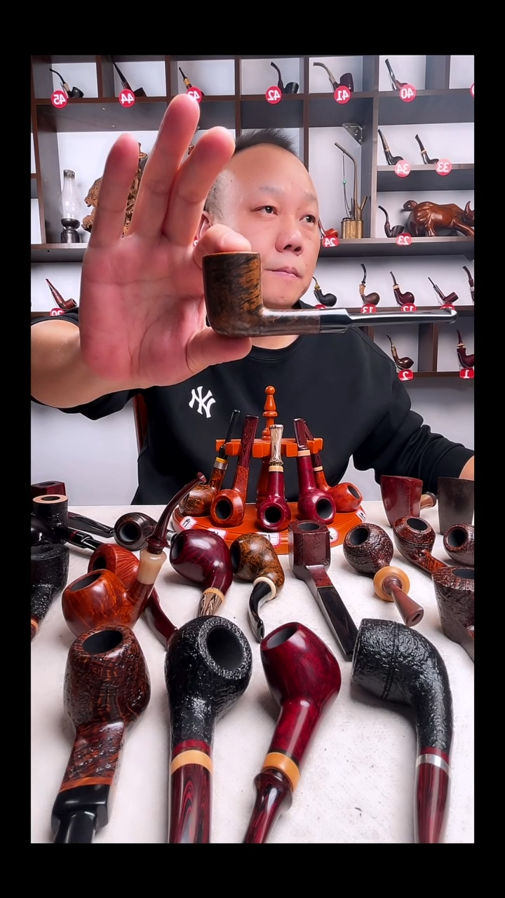 意大利石楠木手工打磨烟斗