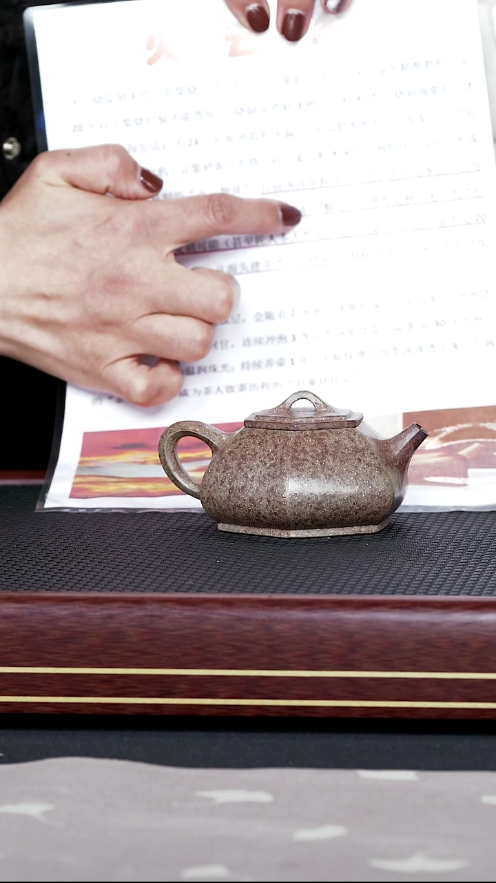 茶壶紫砂韩慧琴紫砂壶7  六方石瓢  200cc