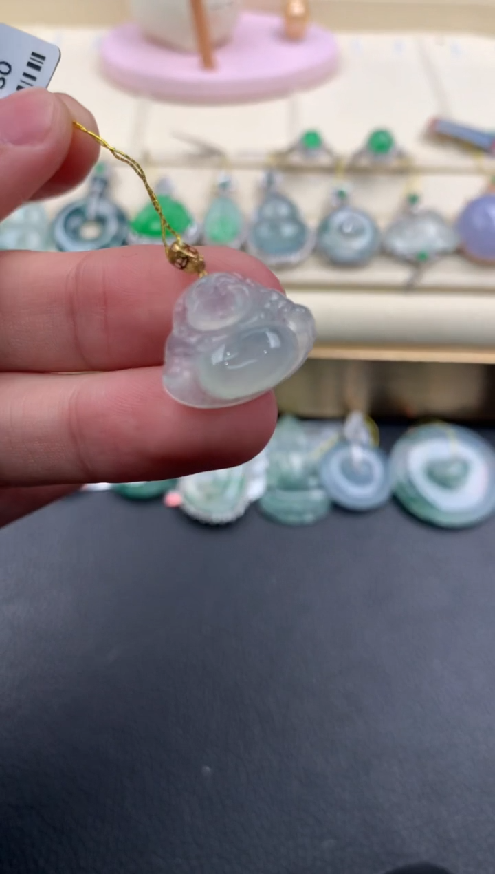 【闪购商品】翡翠颈饰18K金镶嵌A939