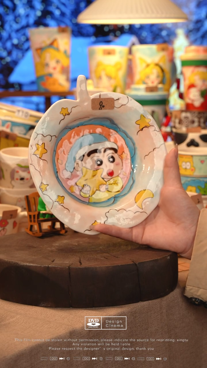 陶瓷080景德镇设计师款高温陶瓷手工手绘