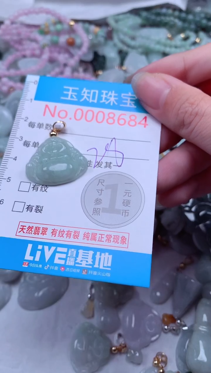 翡翠未镶嵌吊坠(不含链)8684