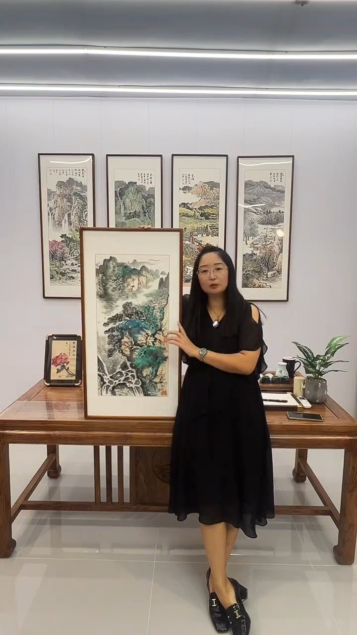 国画隗寿群  90*45  山水 适合小空间