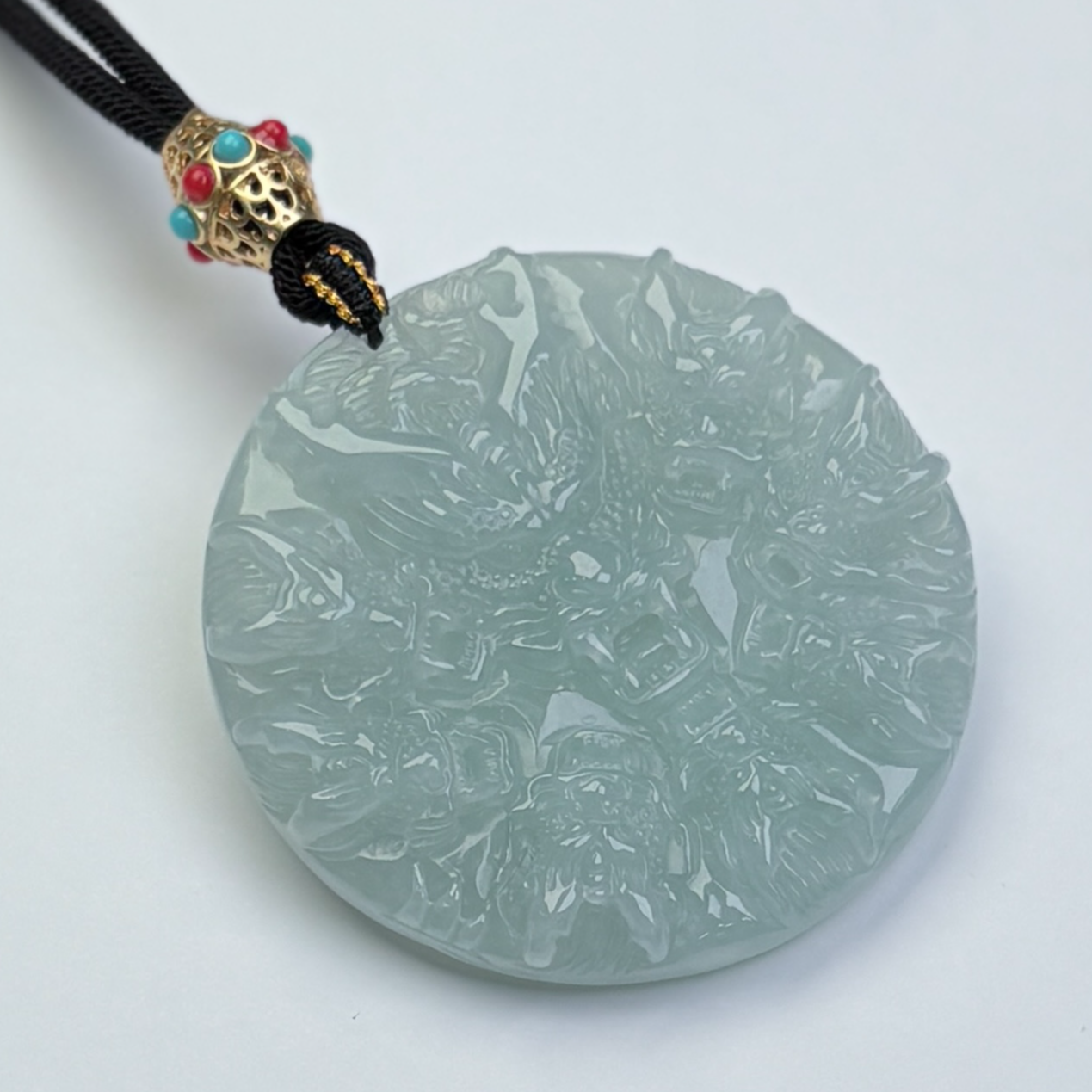 313225/天然缅甸翡翠A货九龙  多样性一件发