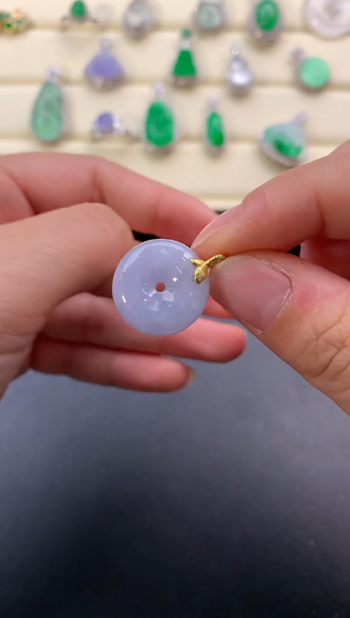 【闪购商品】翡翠颈饰18K金镶嵌D674