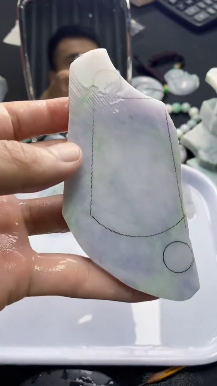 裸石翡翠天然缅甸A货【海】011