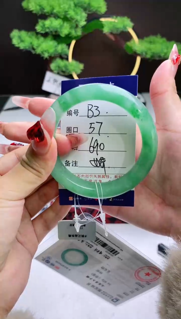 【闪购商品】石英质玉手镯未镶嵌【冰澜珠宝】-序号3