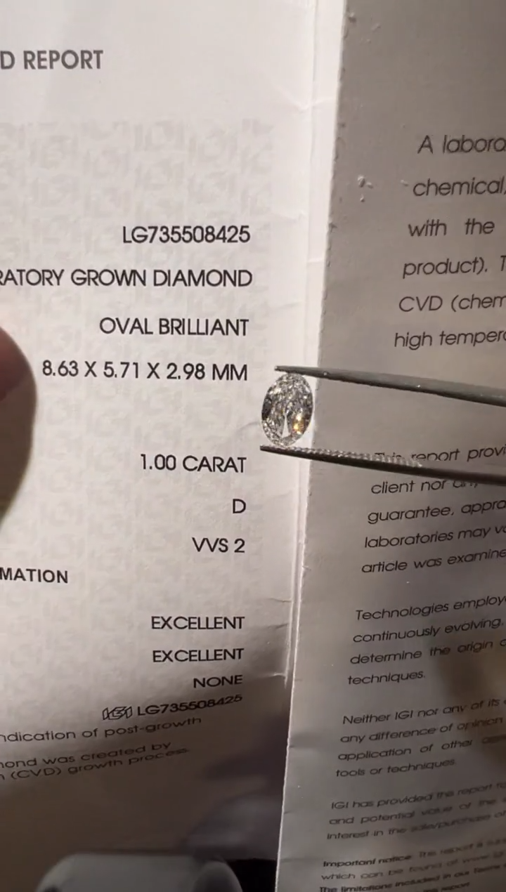 裸石合成钻石LG8425   1.0ct
