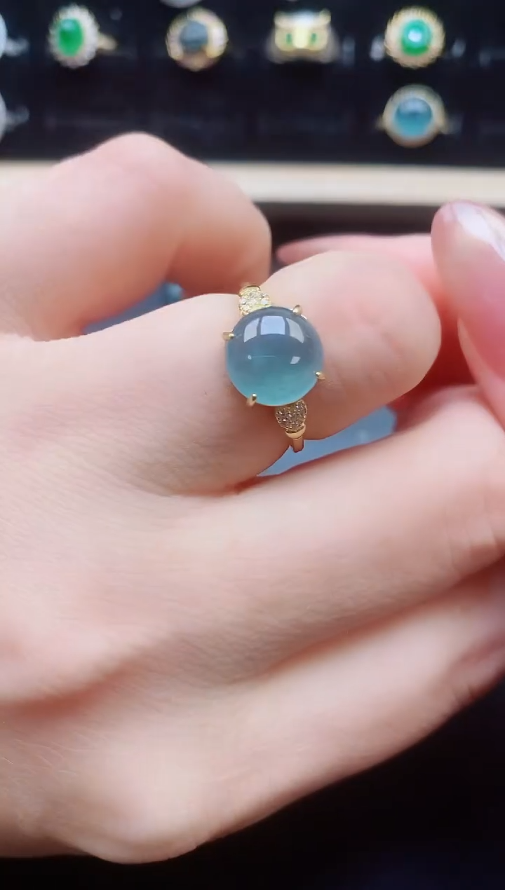 翡翠戒指银S925镶嵌321321
