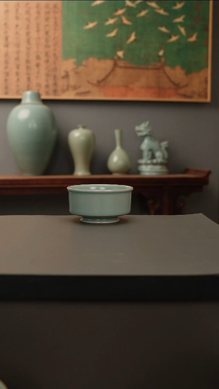 杯仿古釉原矿  圆唇杯