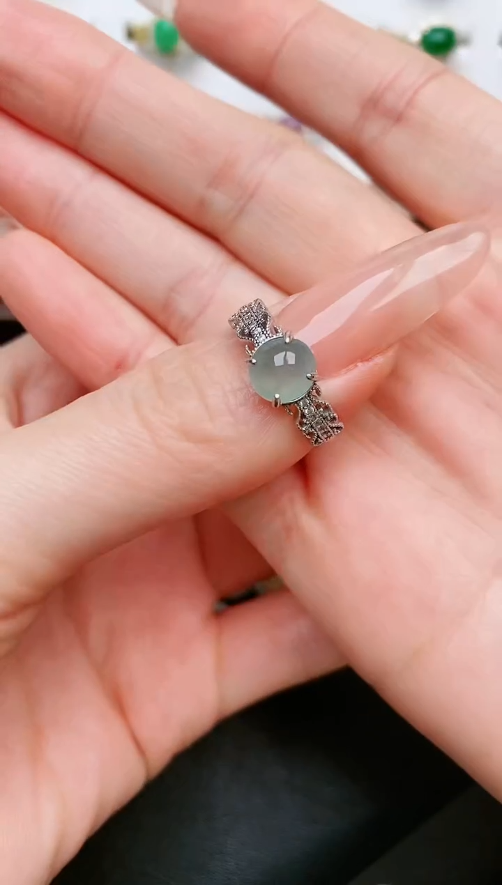 【闪购商品】翡翠戒指银S925镶嵌....