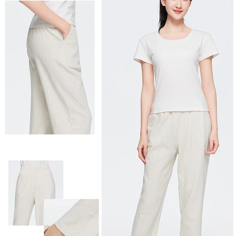 素道有机彩棉家居裤时尚百搭宽松休闲裤