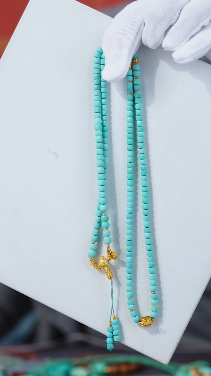 【闪购商品】绿松石项链18K金镶嵌1