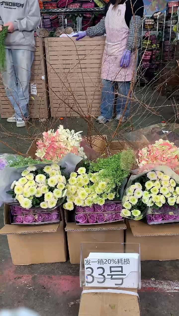 33号♥中通含20%耗损发一箱鲜花