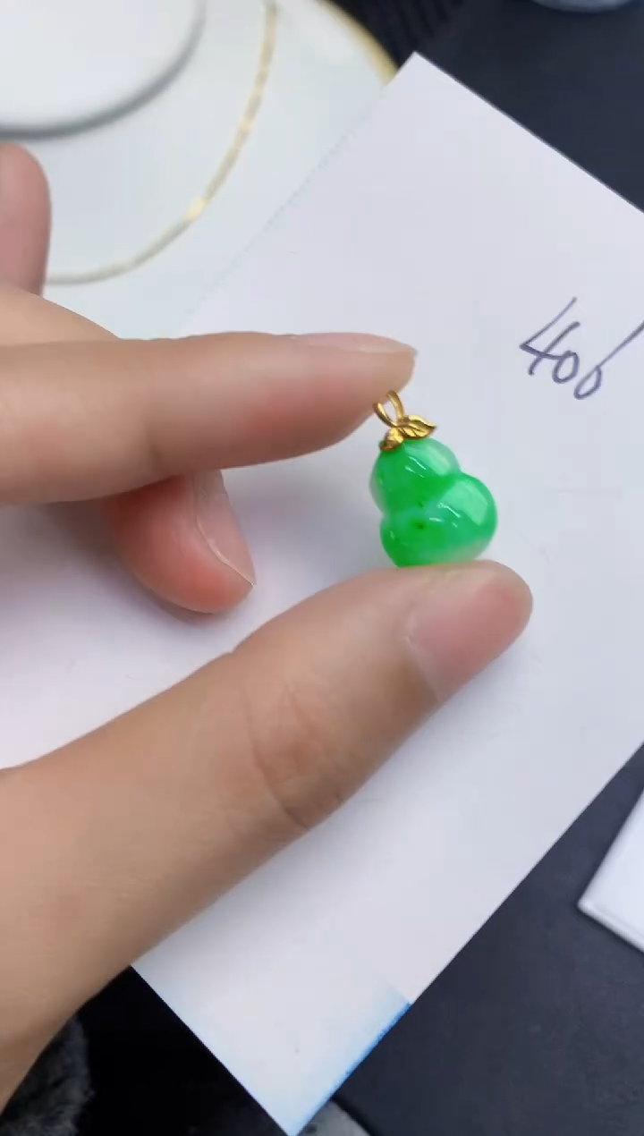 【闪购商品】翡翠颈饰18K金镶嵌000000000