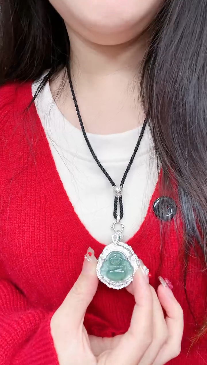 【闪购商品】翡翠颈饰未镶嵌1538赠皮绳