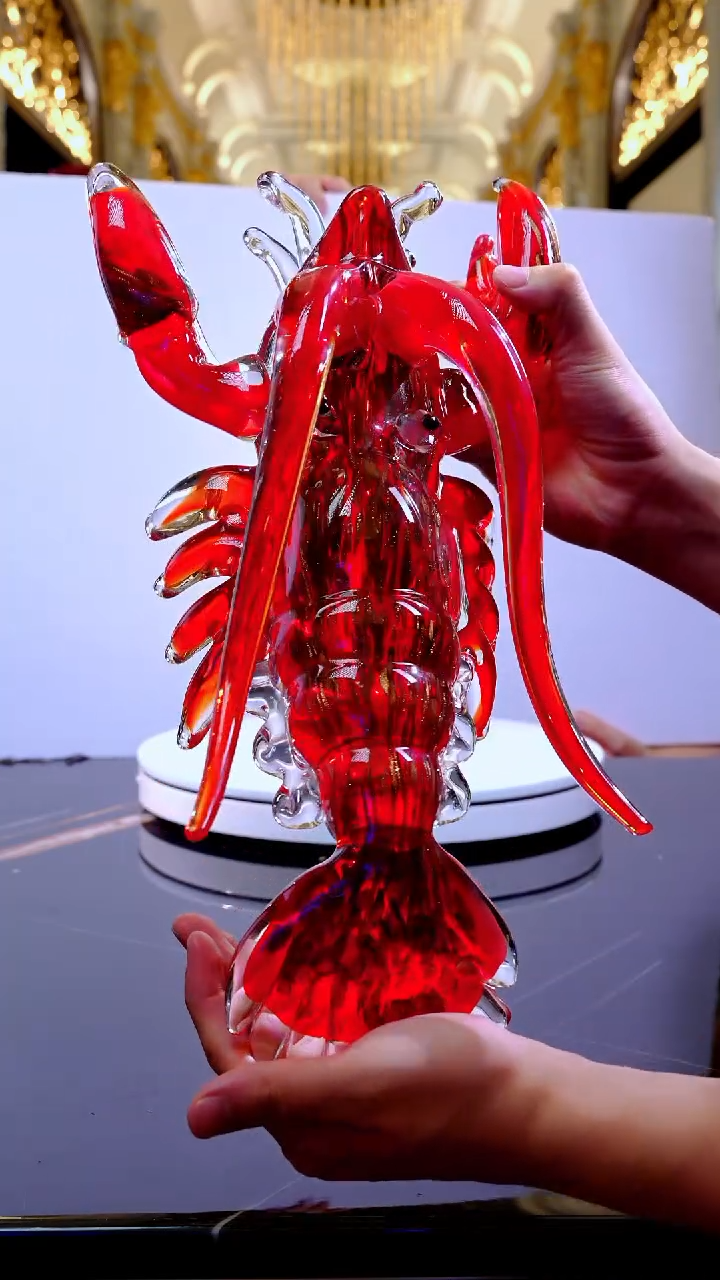 摆件琉璃WG0399龙虾摆件