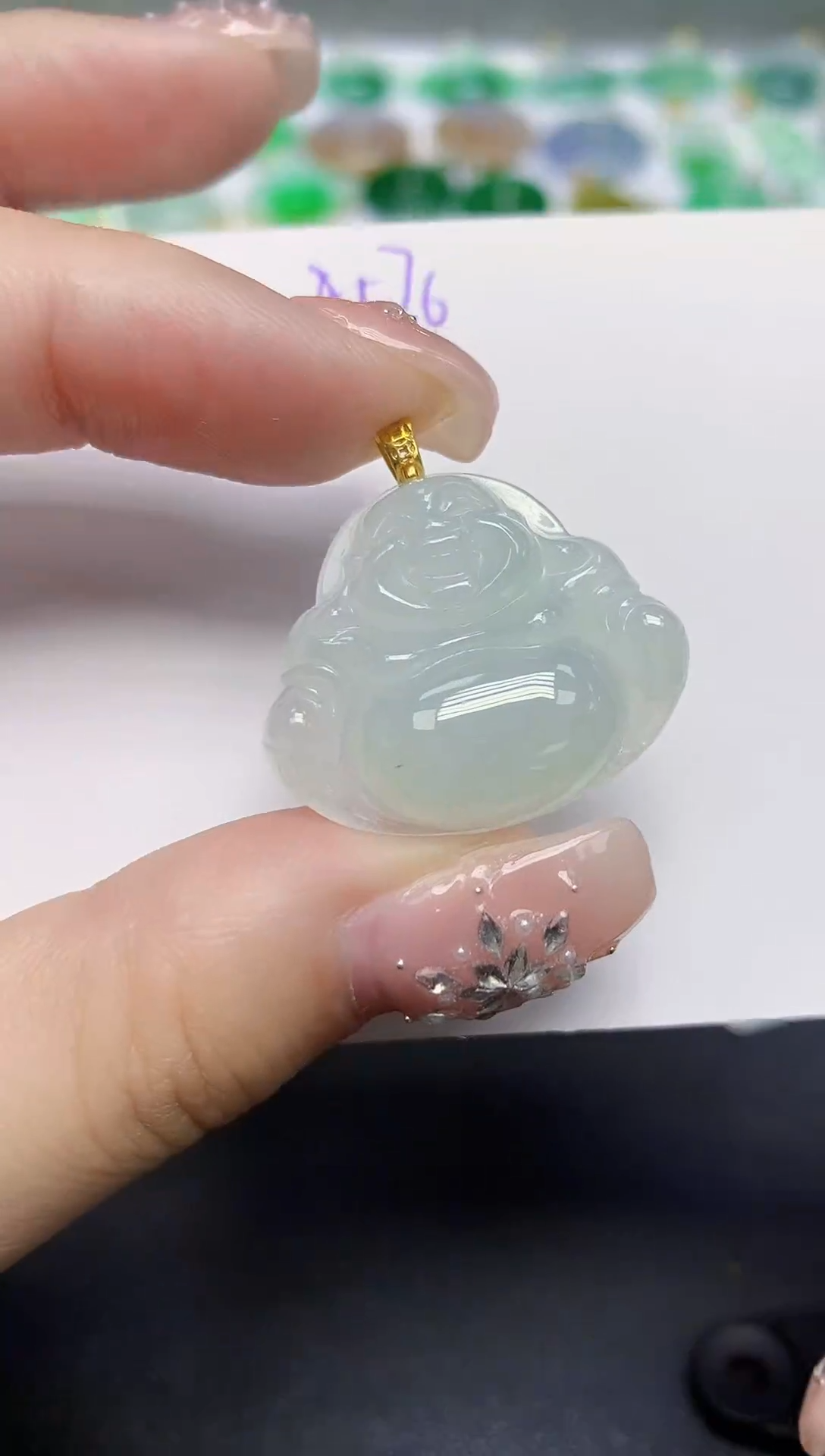 颈饰未镶嵌翡翠天然缅甸翡翠A货翡翠百元以上9元证书费自理