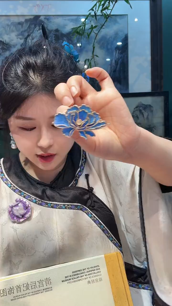 无铜合金非遗点翠饰品