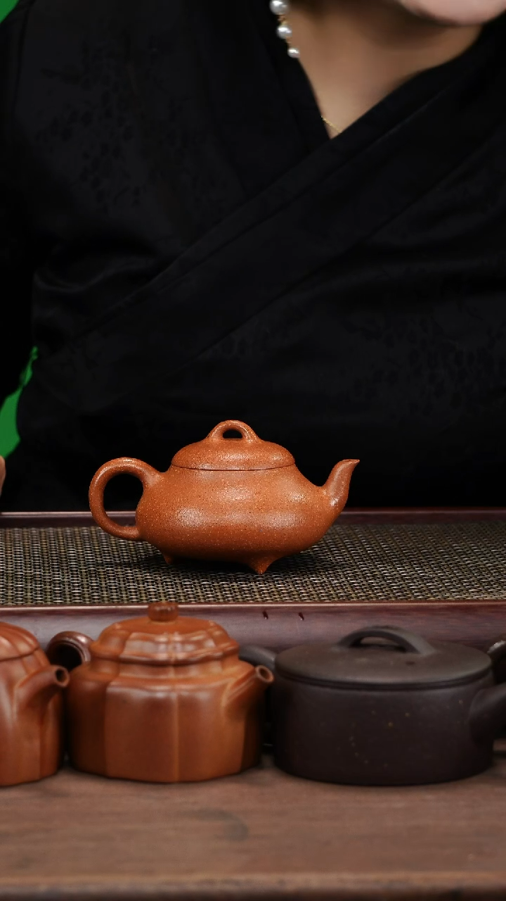 【闪购商品】紫砂茶壶全手零添加金降坡汉棠石瓢