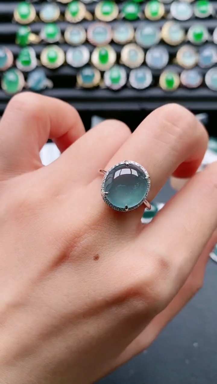 【闪购商品】翡翠戒指银S925镶嵌1111111