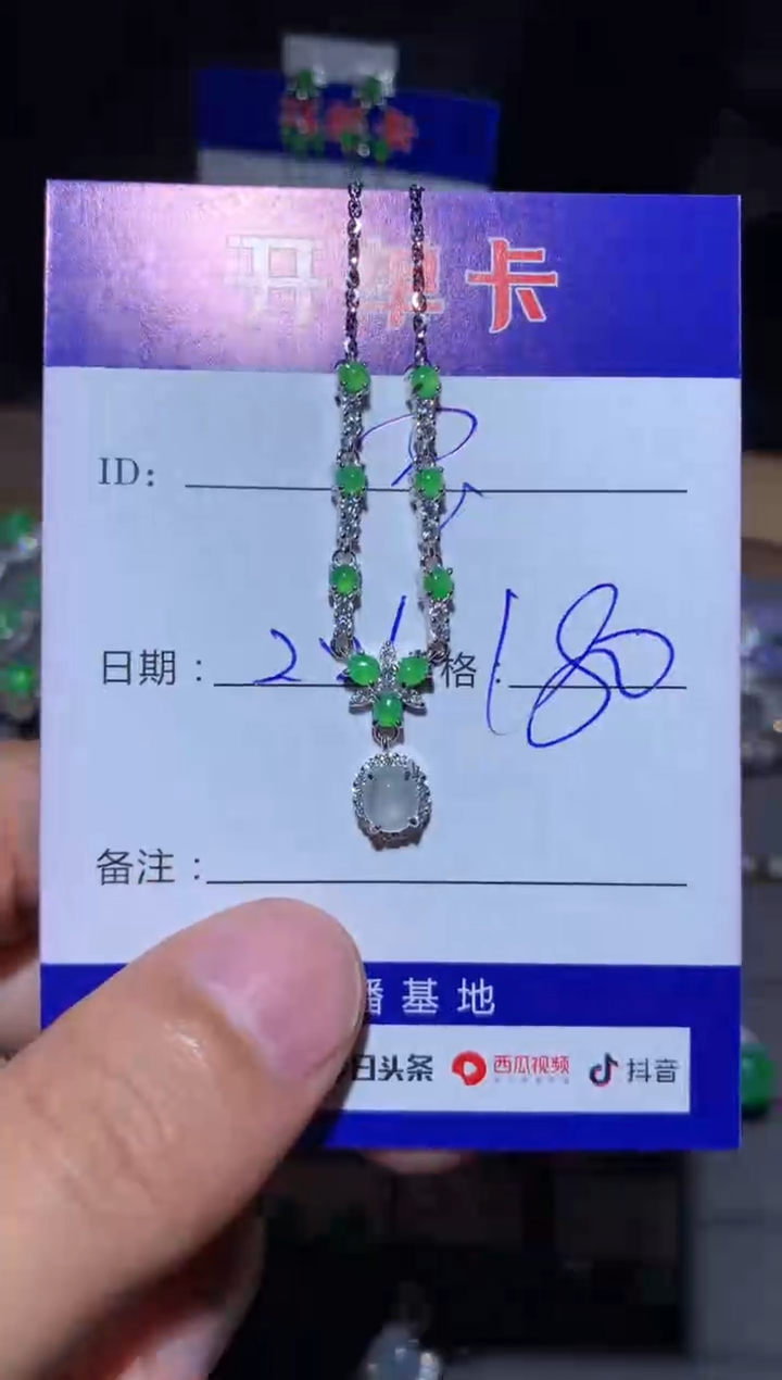 【闪购商品】翡翠颈饰银S925镶嵌梵.宝