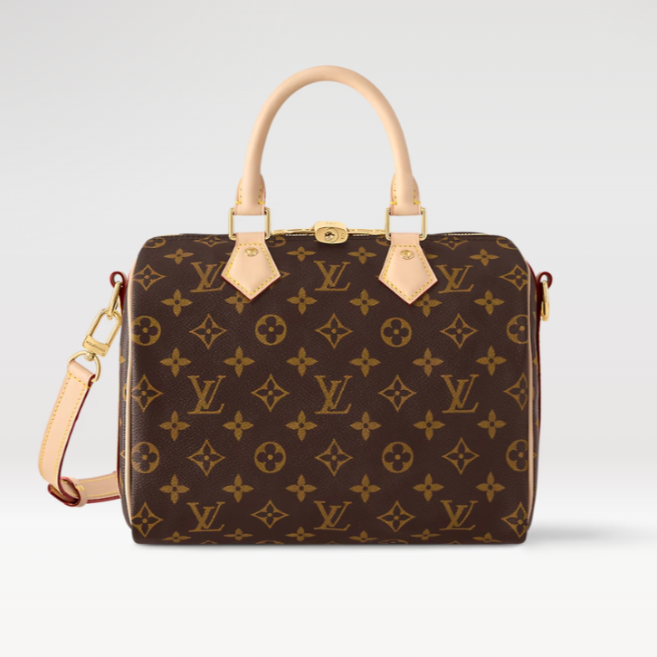 99新 LouisVuitton/路易威登 Speedy25老花单肩包
