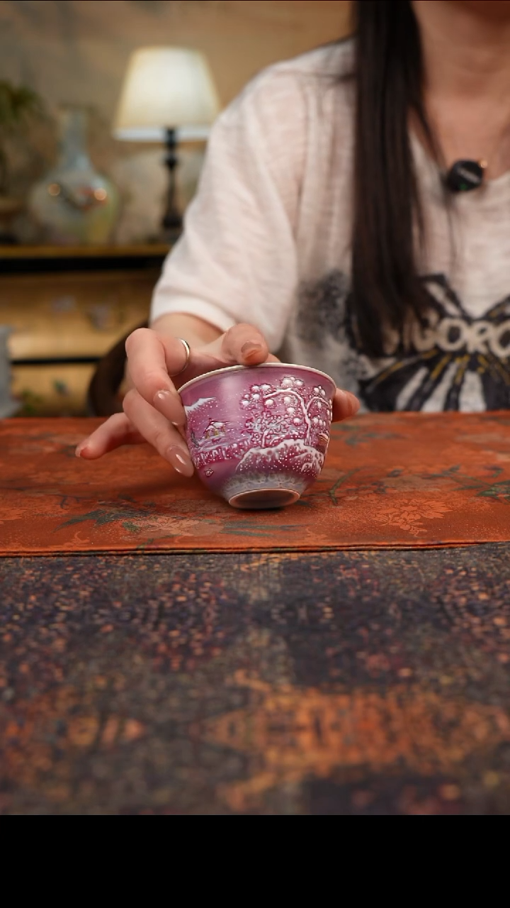 杯景德镇陶瓷杯碗柴烧多人