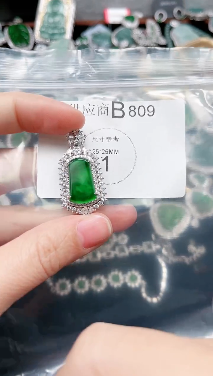 【闪购商品】翡翠颈饰未镶嵌809赠皮绳