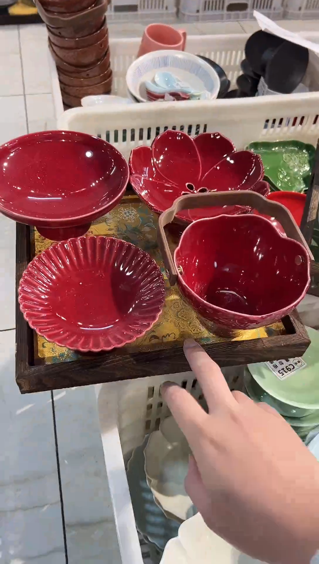 瓷片瓷微瑕商品 介意勿拍  带托盘