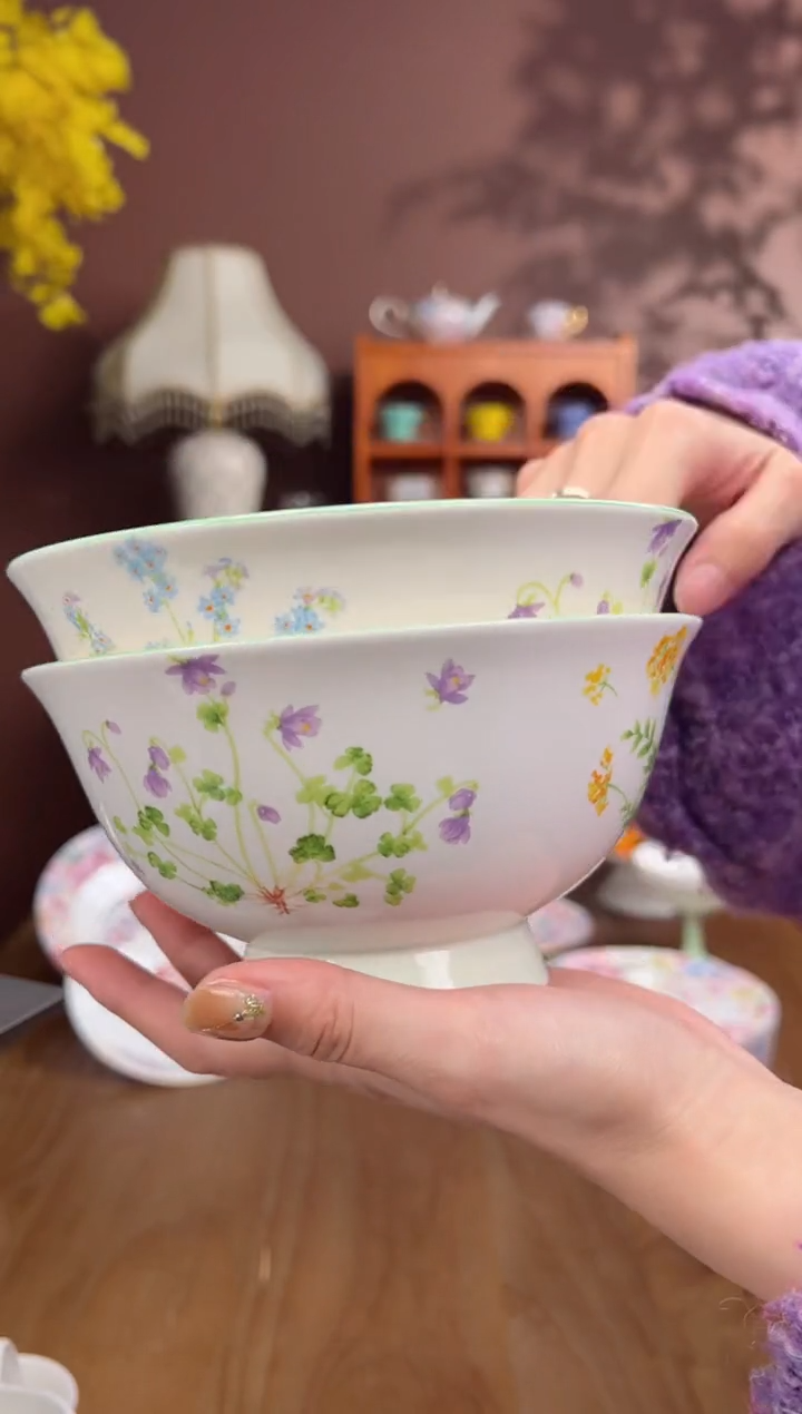 【闪购商品】瓦当香草6英寸面碗2个