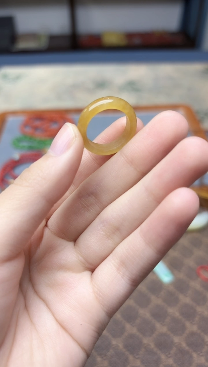 未镶嵌和田玉挂件和田玉指环12#ZD
